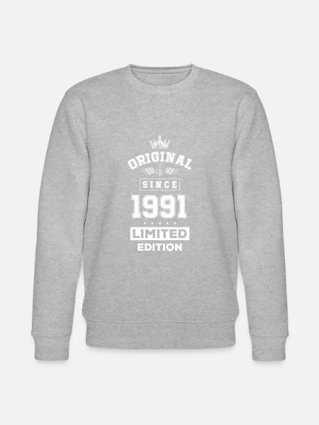 1991 limited edition birthday - Stanley/Stella CHANGER Unisex Organic Sweatshirt - heather grey