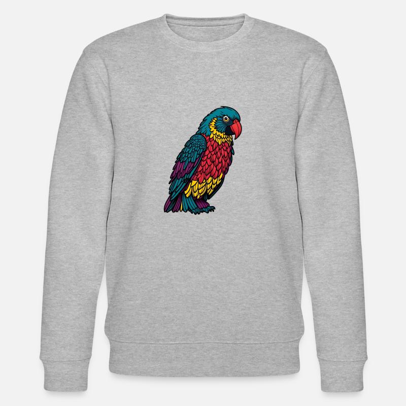 Papagei - Stanley/Stella Unisex Bio-Sweatshirt CHANGER  - Grau meliert