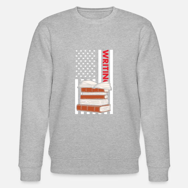 Écrivain Nous Flag Écriture - Sweat bio CHANGER Stanley/Stella Unisexe - gris chiné