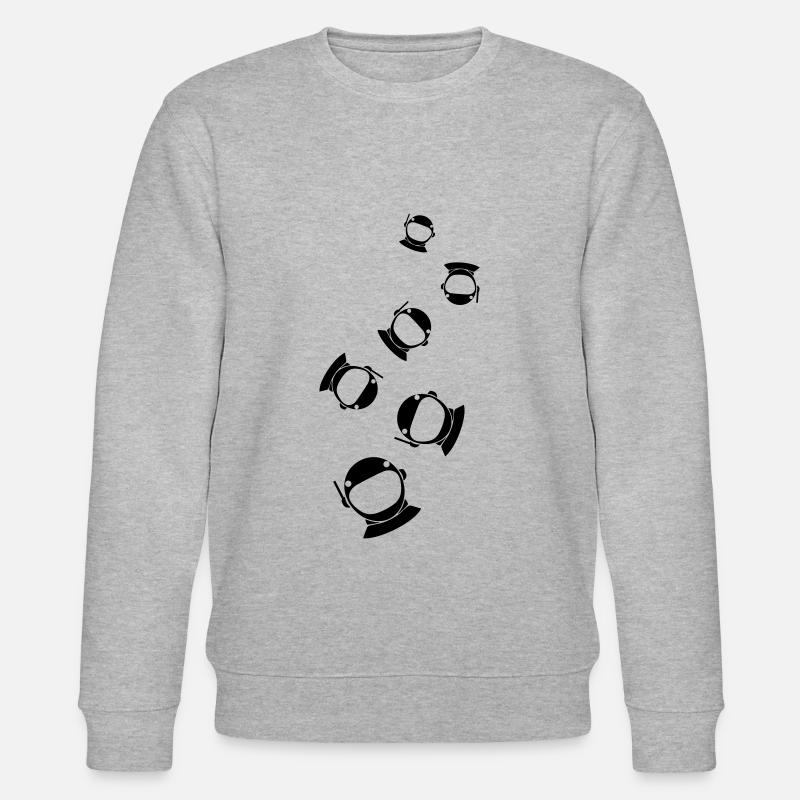 Astronaut Icon symbol - Stanley/Stella Unisex Bio-Sweatshirt CHANGER  - Grau meliert