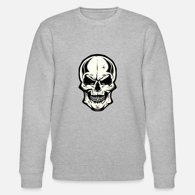 Schädel Schädel Pirat - Stanley/Stella Unisex Bio-Sweatshirt CHANGER  - Grau meliert