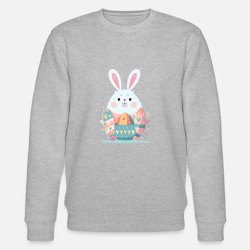Lapin de Pâques - Sweat bio CHANGER Stanley/Stella Unisexe - gris chiné