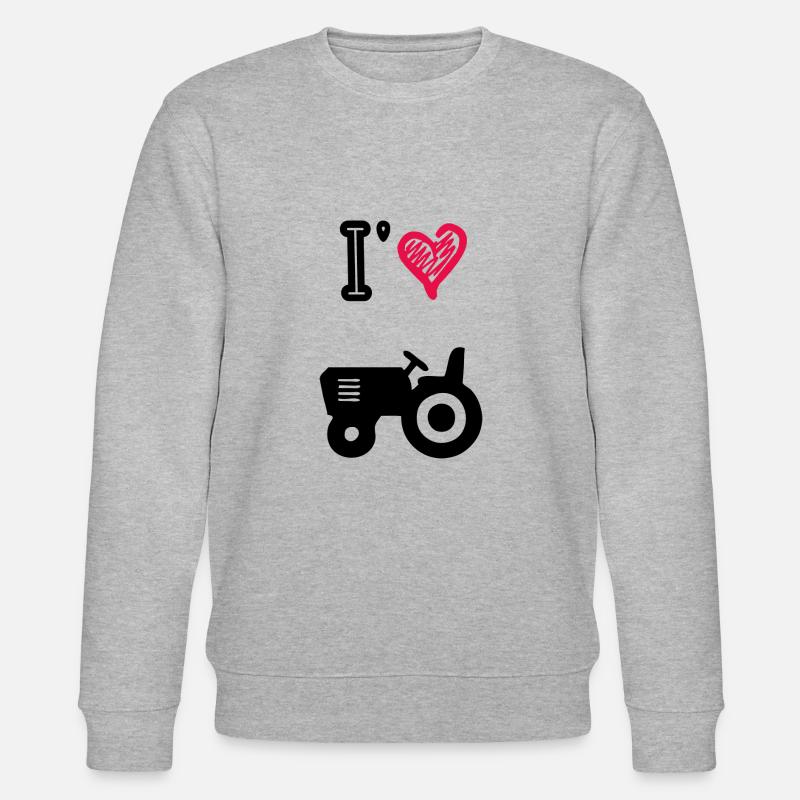 J’aime les tracteurs - Sweat bio CHANGER Stanley/Stella Unisexe - gris chiné