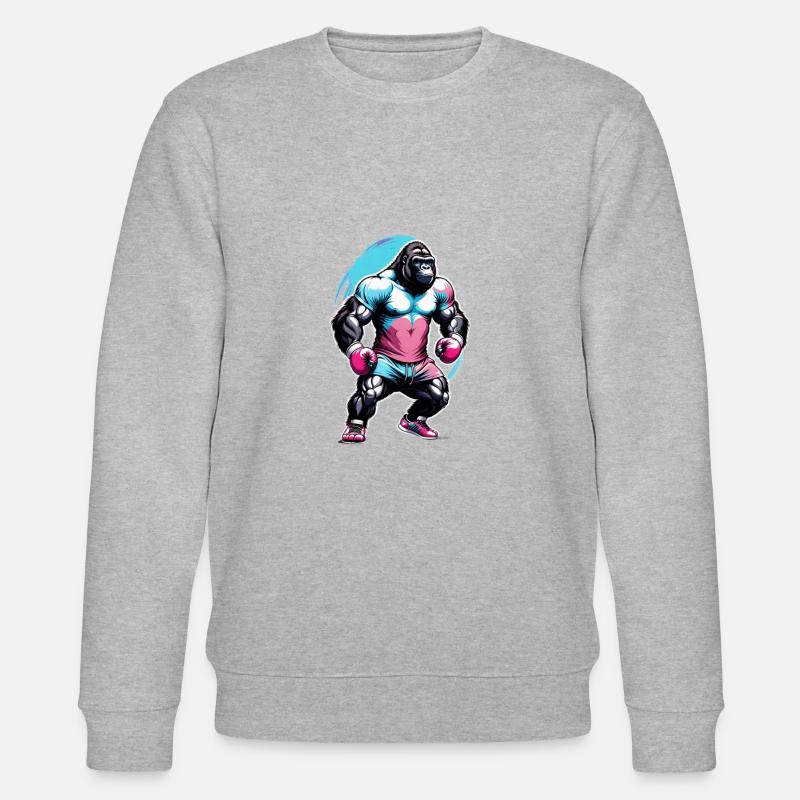 Boxe Boxeur Gorille - Sweat bio CHANGER Stanley/Stella Unisexe - gris chiné