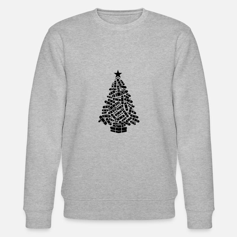 Skateboard Weihnachten 🎄 - Stanley/Stella Unisex Bio-Sweatshirt CHANGER  - Grau meliert