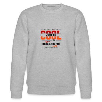 Heilbronn Meine Stadt Cool I Love Reise Tour - Stanley/Stella Unisex Bio-Sweatshirt CHANGER  - Grau meliert - Vorne - Nik (191cm) & Marisol (170cm)