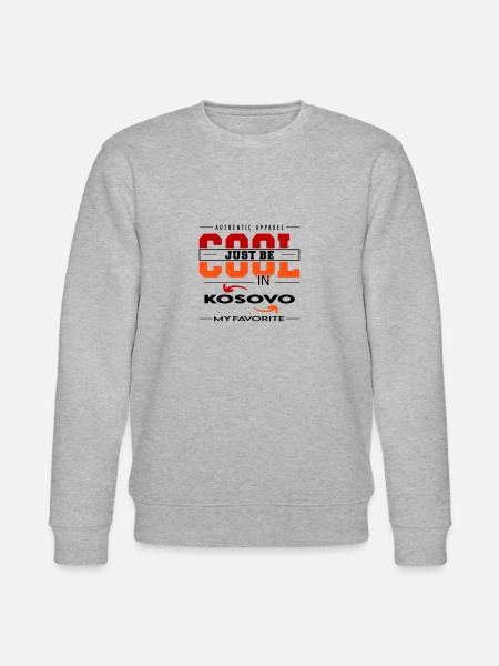 Kosovo Land Urlaub Reise verreisen - Stanley/Stella Unisex Bio-Sweatshirt CHANGER  - Grau meliert