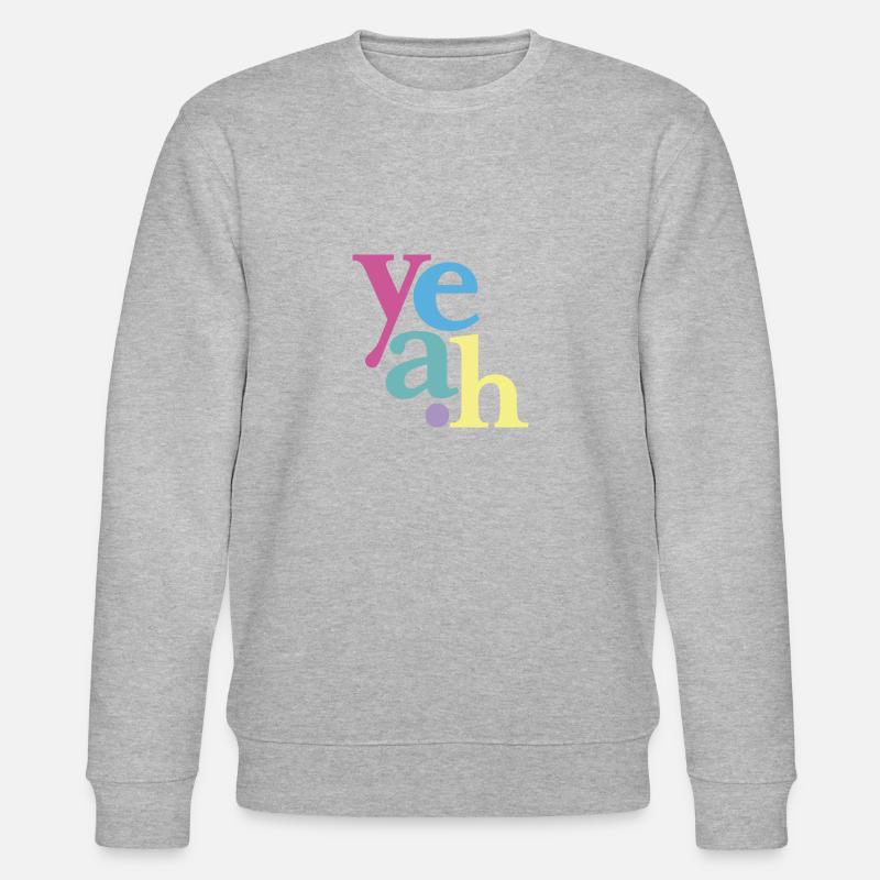 yeah neonpastell - Stanley/Stella Unisex Bio-Sweatshirt CHANGER  - Grau meliert