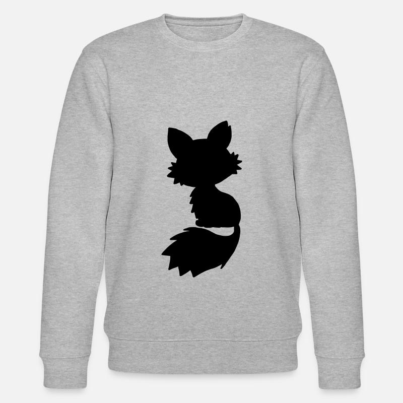 Fuchs Sillhouette / fox graphic - Stanley/Stella Unisex Bio-Sweatshirt CHANGER  - Grau meliert