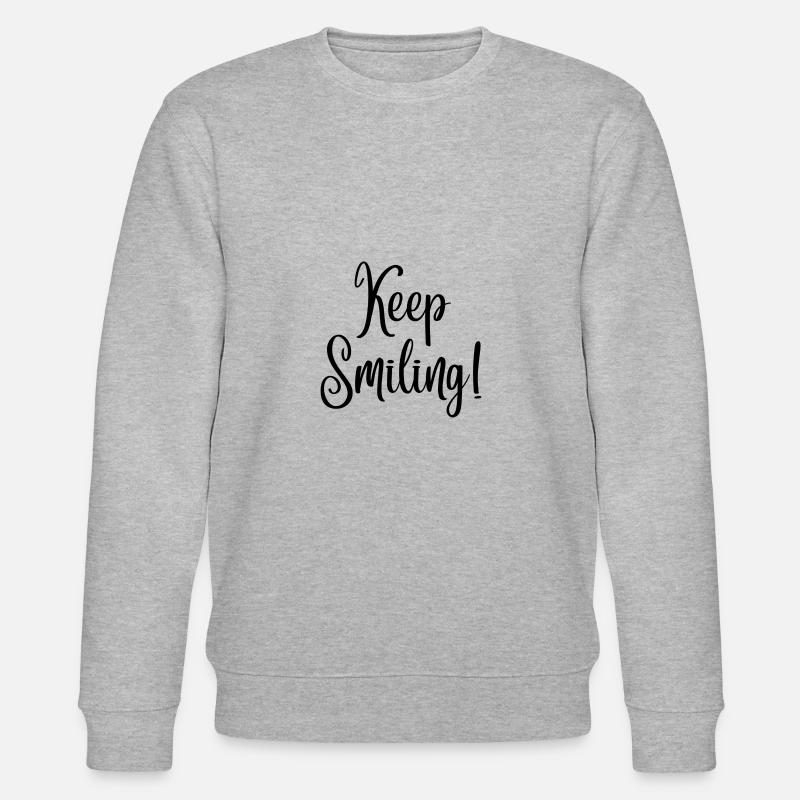 Keep smiling - Stanley/Stella Unisex Bio-Sweatshirt CHANGER  - Grau meliert
