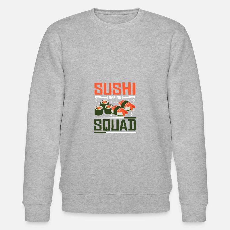 Squat de fabrication de sushis - Sweat bio CHANGER Stanley/Stella Unisexe - gris chiné