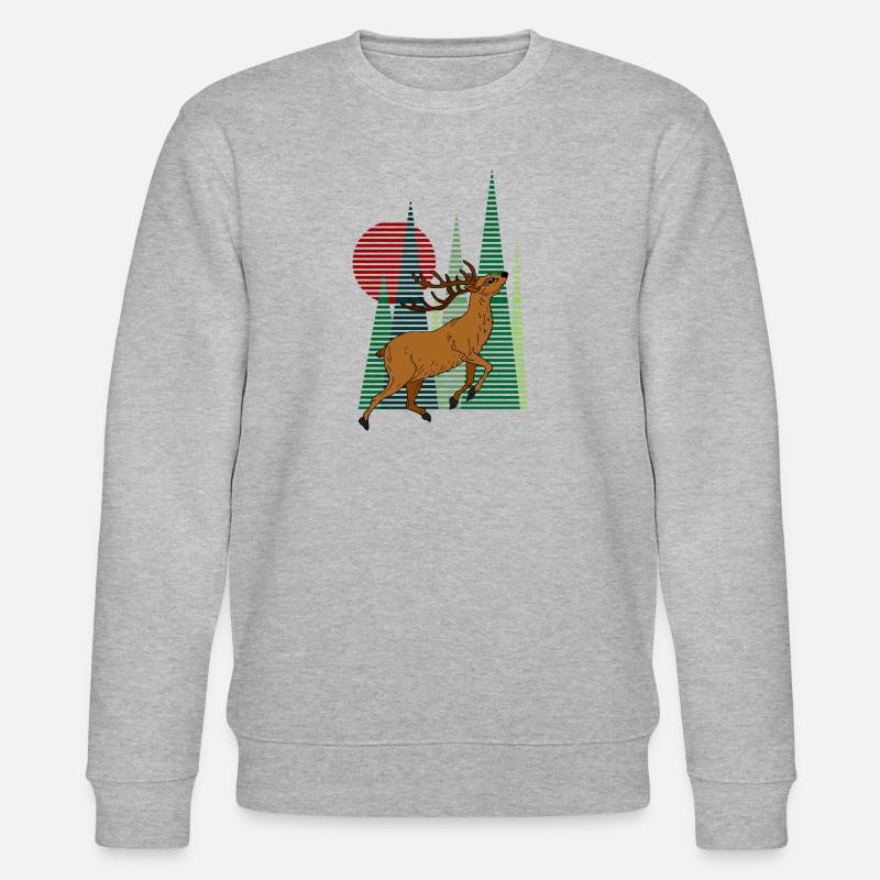 Hirsch - Stanley/Stella Unisex Bio-Sweatshirt CHANGER  - Grau meliert