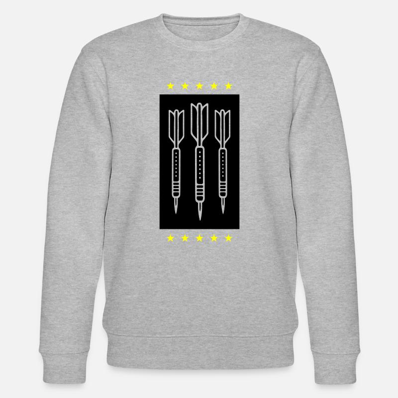 Darts Team Dartpfeile Symbol - Stanley/Stella Unisex Bio-Sweatshirt CHANGER  - Grau meliert