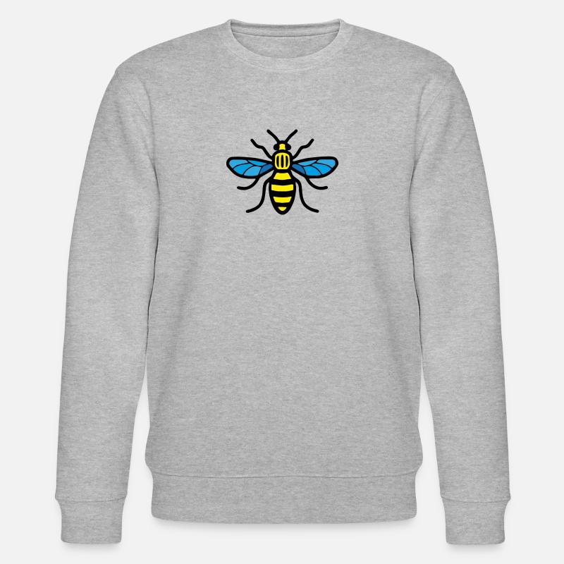 Manchester Bee (Couleur) - Sweat bio CHANGER Stanley/Stella Unisexe - gris chiné