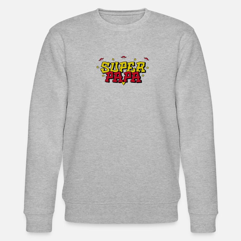 Super Papa Graffiti - Sweat bio CHANGER Stanley/Stella Unisexe - gris chiné