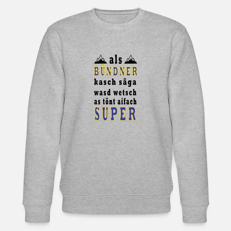 als bündner kasch - Stanley/Stella Unisex Bio-Sweatshirt CHANGER  - Grau meliert