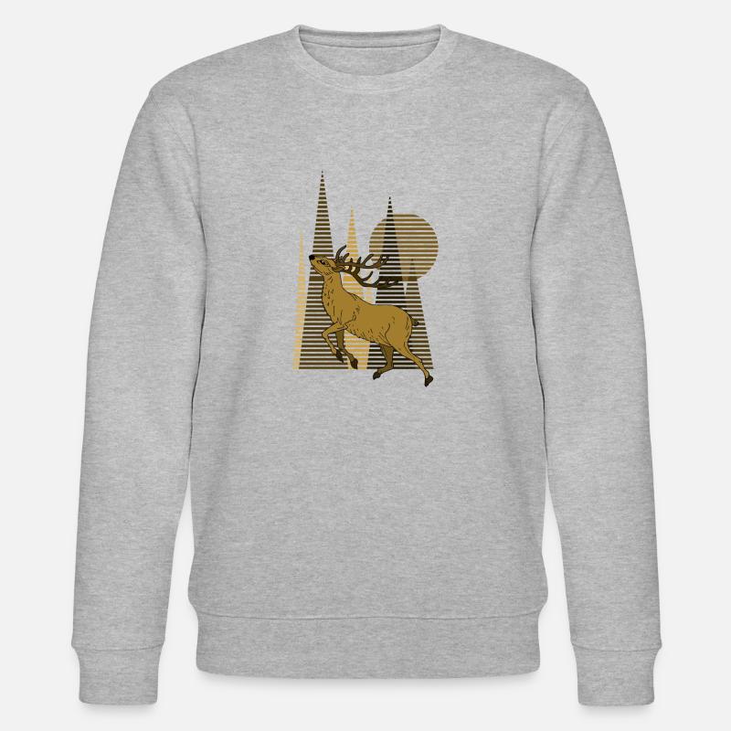 Hirsch - Stanley/Stella Unisex Bio-Sweatshirt CHANGER  - Grau meliert