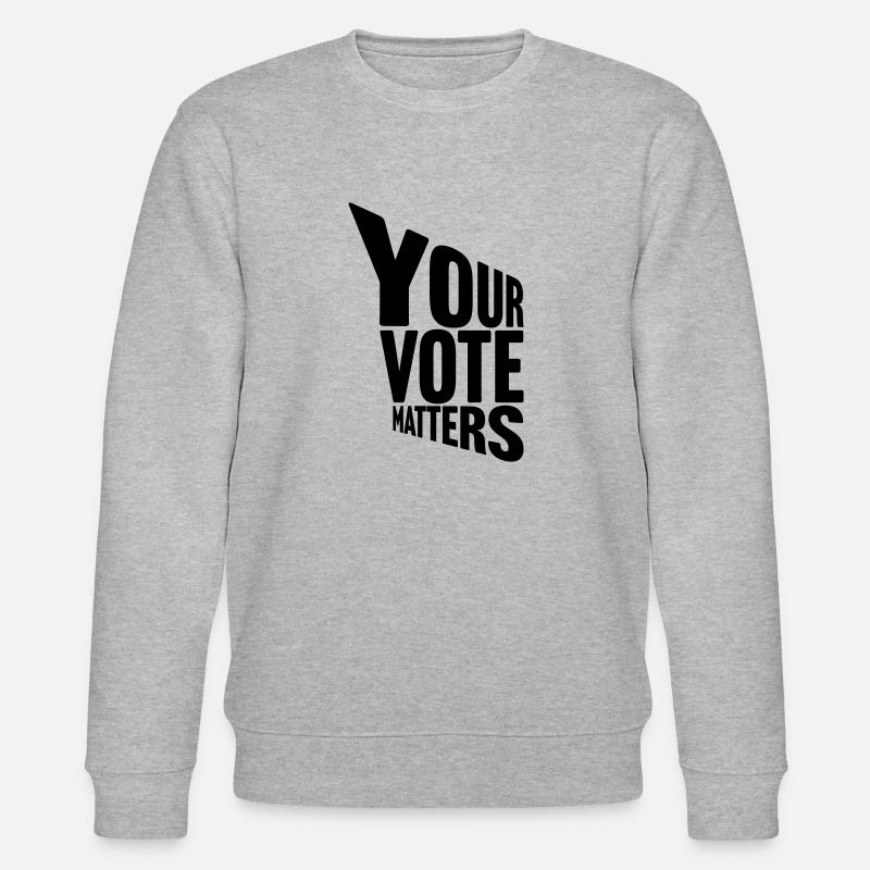 votre vote compte citation - Sweat bio CHANGER Stanley/Stella Unisexe - gris chiné