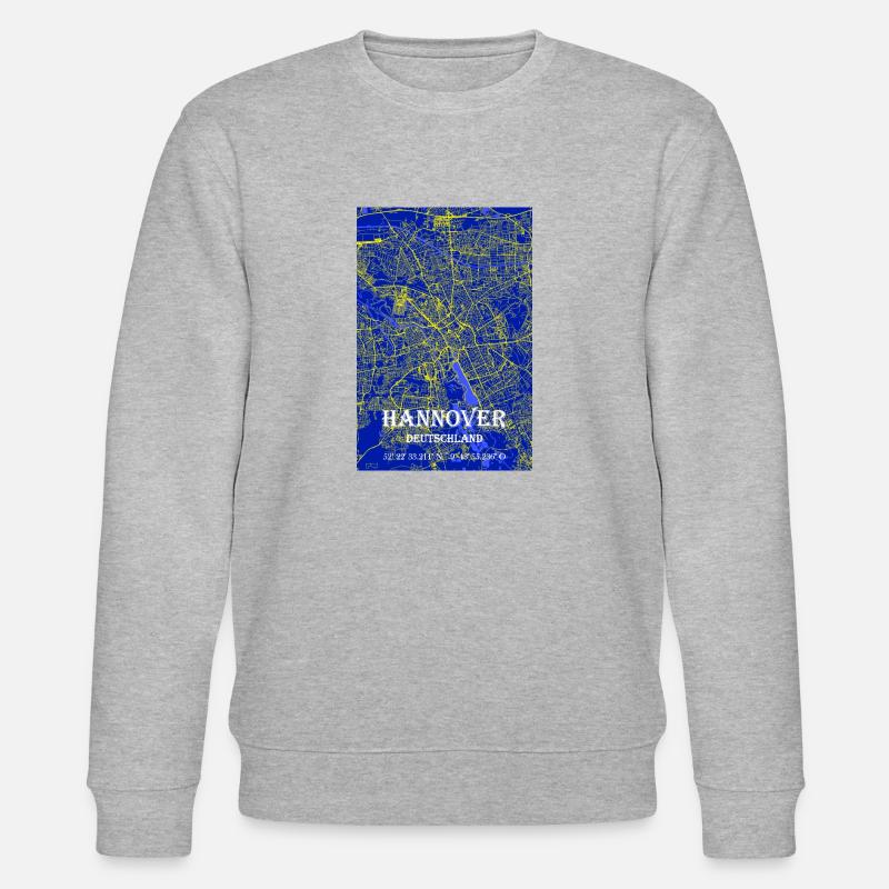 Nachtblaue moderne ästhetische Hannover - Stanley/Stella Unisex Bio-Sweatshirt CHANGER - Grau meliert