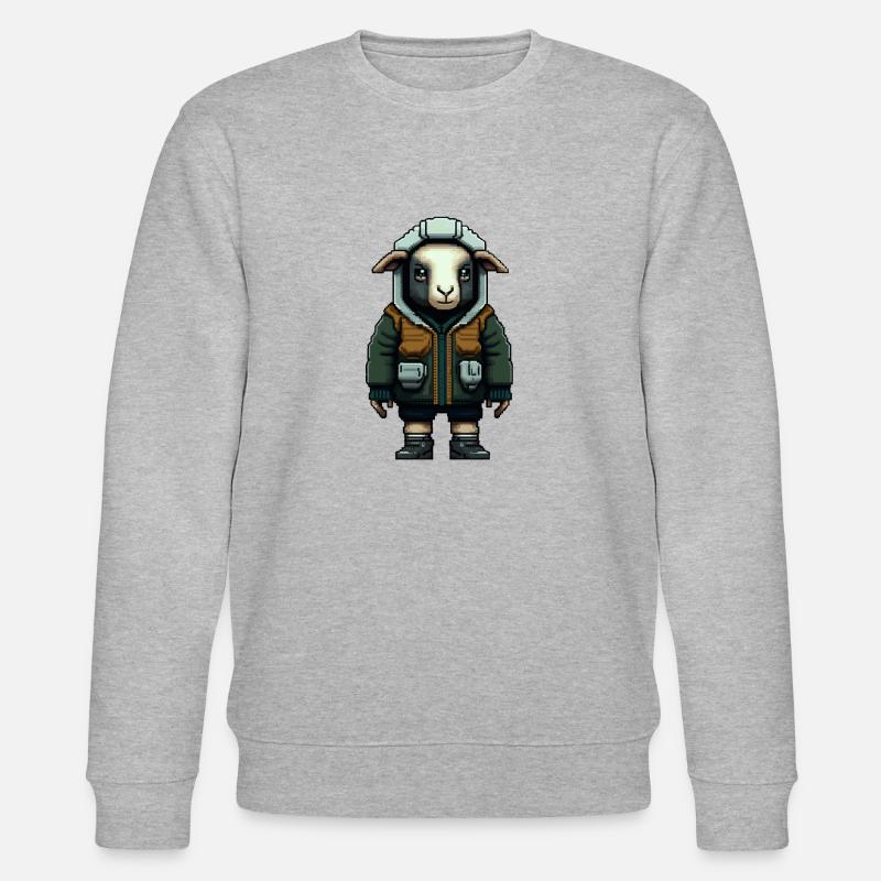 Wooligan ein Hooligan-Schaf - Stanley/Stella Unisex Bio-Sweatshirt CHANGER  - Grau meliert