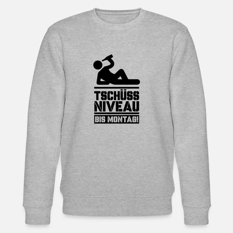 tschüss niveau - Stanley/Stella Unisex Bio-Sweatshirt CHANGER  - Grau meliert