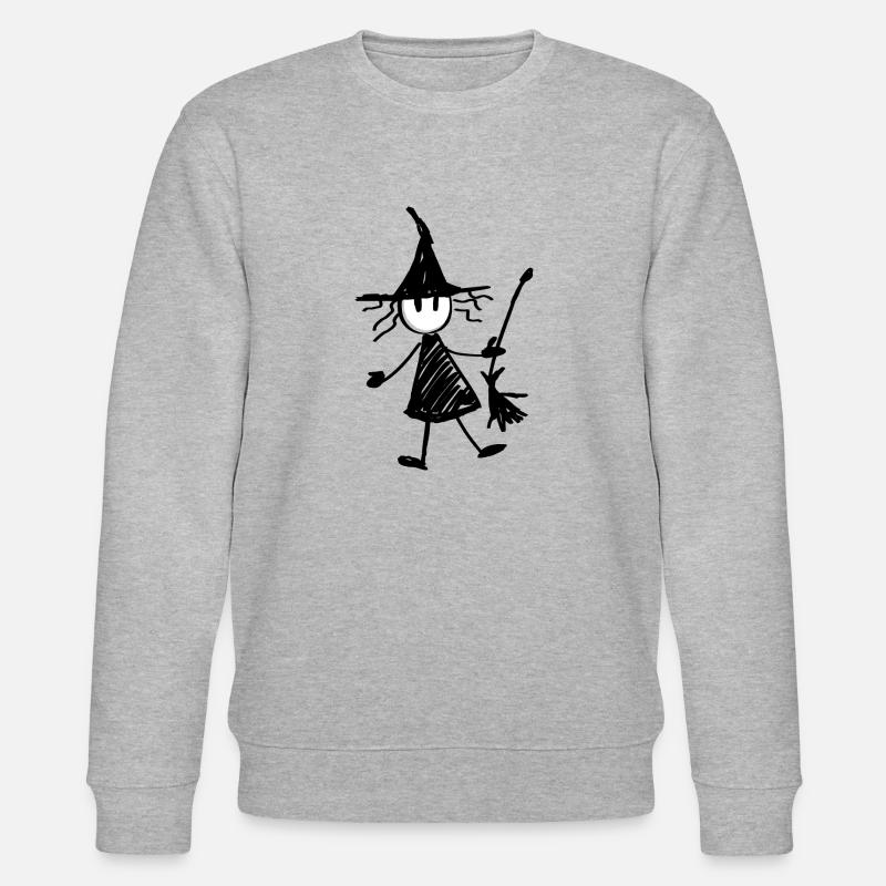 Stilisierte Hexe - Stanley/Stella Unisex Bio-Sweatshirt CHANGER  - Grau meliert
