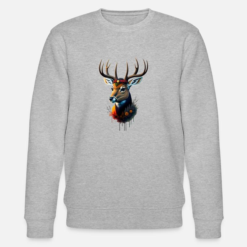 Deer - Stanley/Stella CHANGER Unisex Organic Sweatshirt - heather grey
