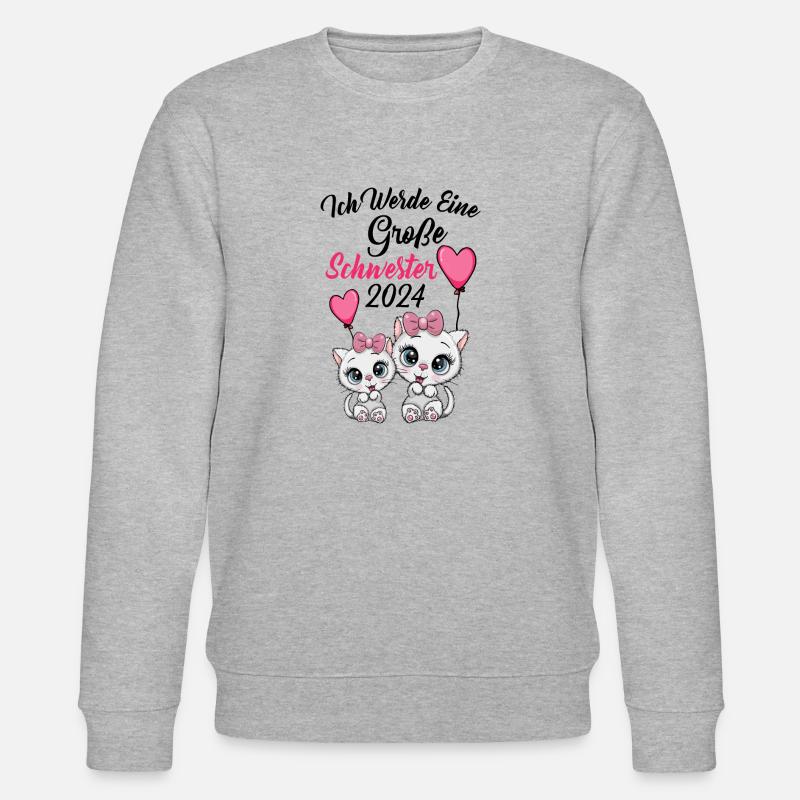 Große Schwester 2024 - Stanley/Stella Unisex Bio-Sweatshirt CHANGER - Grau meliert