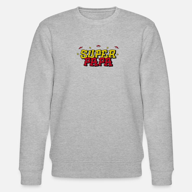 Super Papa Graffiti - Sweat bio CHANGER Stanley/Stella Unisexe - gris chiné