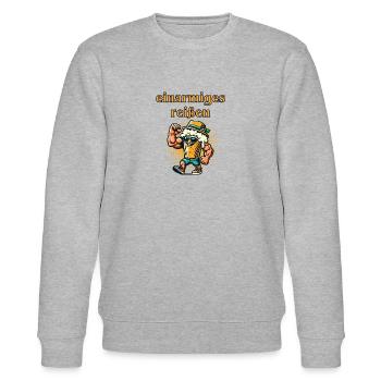 Beer boy one-armed snatch - Stanley/Stella CHANGER Unisex Organic Sweatshirt - heather grey - Front - Nik (191cm) & Marisol (170cm)