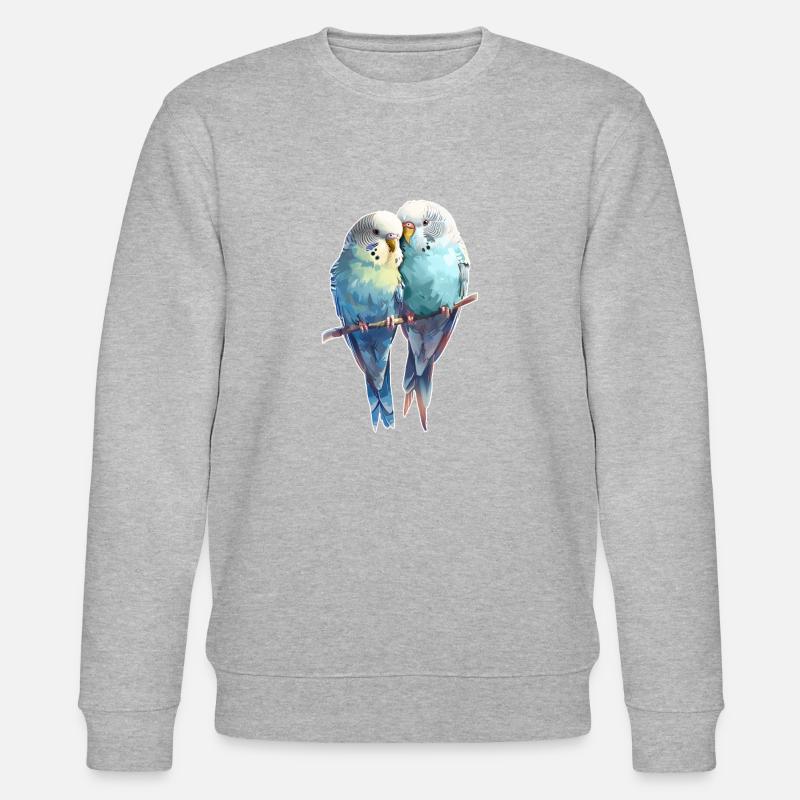 Paire de perruches - Sweat bio CHANGER Stanley/Stella Unisexe - gris chiné