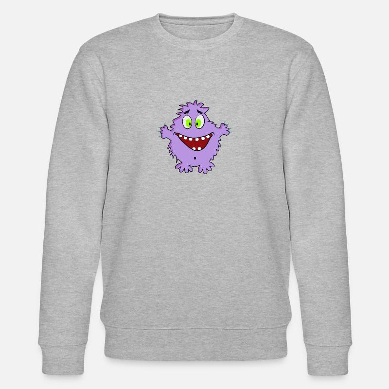 Mignon amical mignon monstre optimiste - Sweat bio CHANGER Stanley/Stella Unisexe - gris chiné
