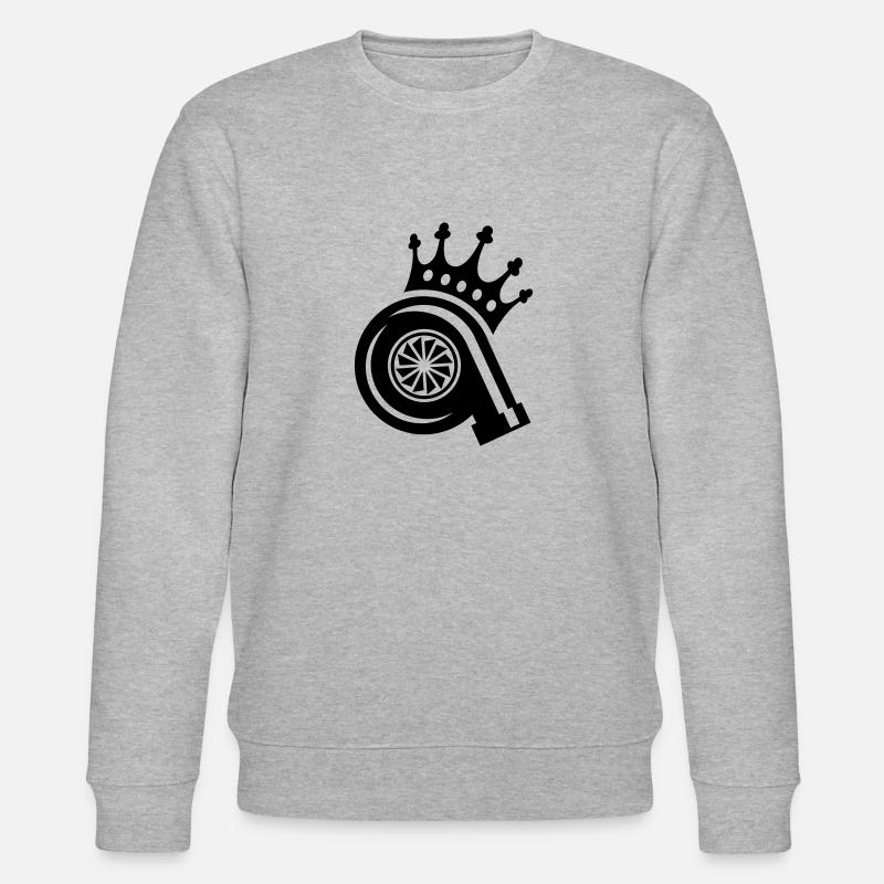 TUNING, TURBO LADER KING - Stanley/Stella Unisex Bio-Sweatshirt CHANGER  - Grau meliert