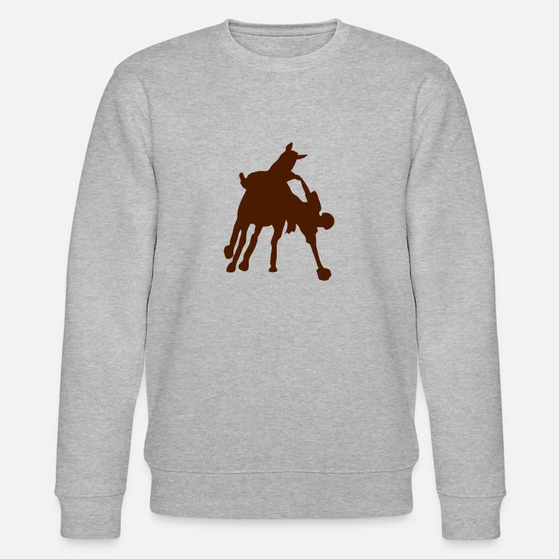 Pferdeball Reiter 1 - Stanley/Stella Unisex Bio-Sweatshirt CHANGER  - Grau meliert