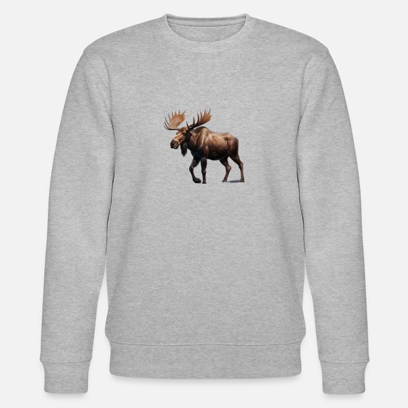 Elch - Stanley/Stella Unisex Bio-Sweatshirt CHANGER  - Grau meliert