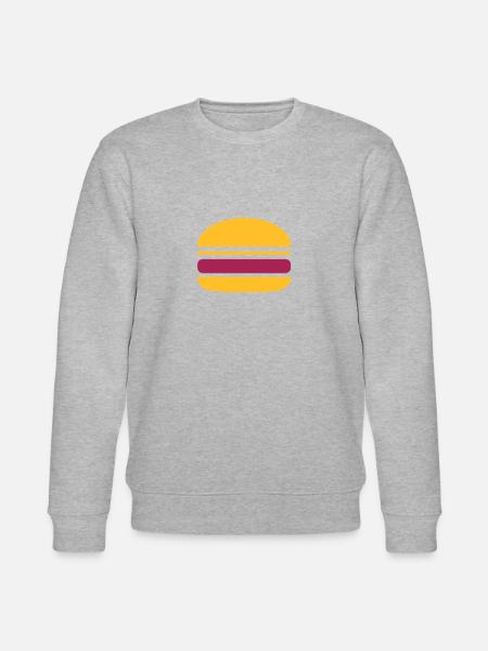 A hamburger - Stanley/Stella CHANGER Unisex Organic Sweatshirt - heather grey