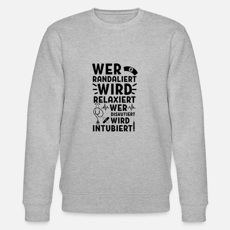 Wird relaxiert Krankenschwester Krankenhaus - Stanley/Stella Unisex Bio-Sweatshirt CHANGER  - Grau meliert