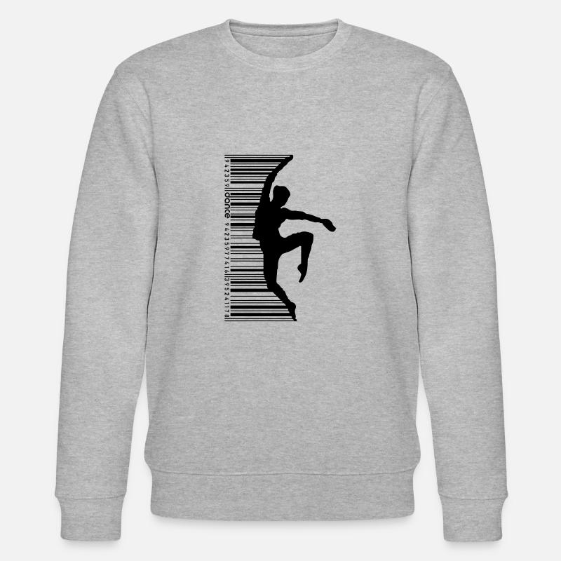 Tänzerin im QR Code Style - Stanley/Stella Unisex Bio-Sweatshirt CHANGER  - Grau meliert