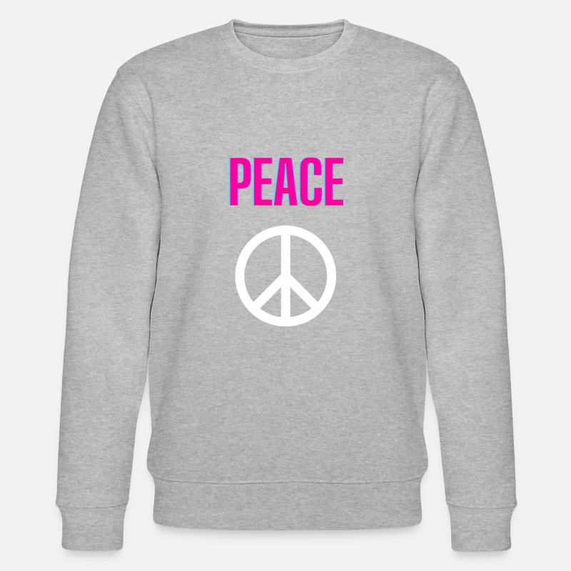 Peace - Delay - Front only - Stanley/Stella Unisex Bio-Sweatshirt CHANGER - Grau meliert
