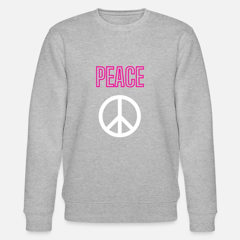Peace - Hollow - Front only - Stanley/Stella Unisex Bio-Sweatshirt CHANGER  - Grau meliert