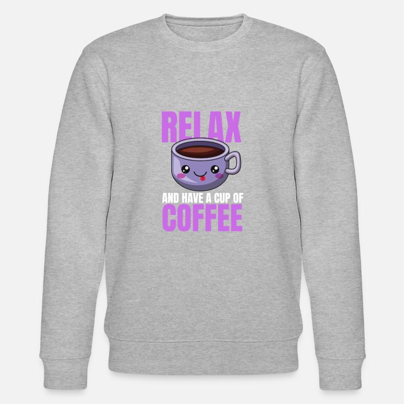 Conception de café de relaxation - Sweat bio CHANGER Stanley/Stella Unisexe - gris chiné