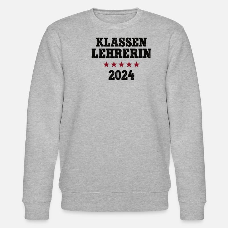 Klassenlehrerin 2024 Studium Lehramt Studentin - Stanley/Stella Unisex Bio-Sweatshirt CHANGER  - Grau meliert