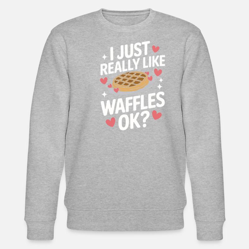 Waffles Breakfast Sweets - Stanley/Stella CHANGER Unisex Organic Sweatshirt - heather grey