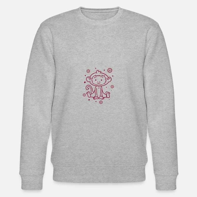 lustiger kleiner Affe - Stanley/Stella Unisex Bio-Sweatshirt CHANGER  - Grau meliert