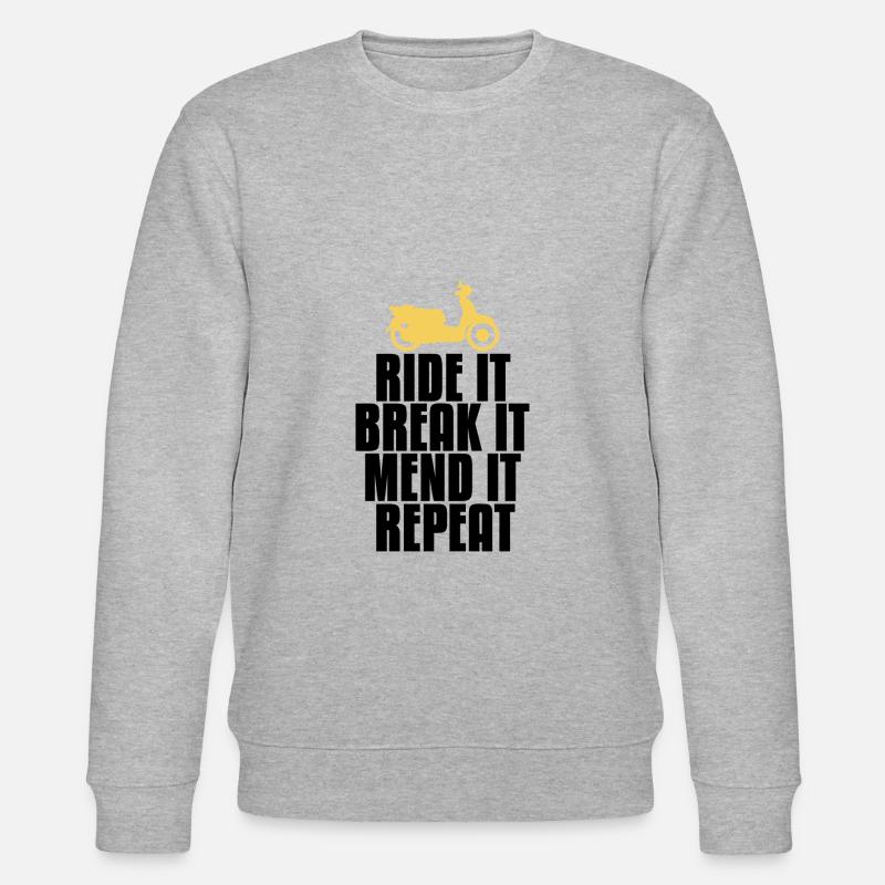 Mofa Moped Retro - Stanley/Stella Unisex Bio-Sweatshirt CHANGER  - Grau meliert