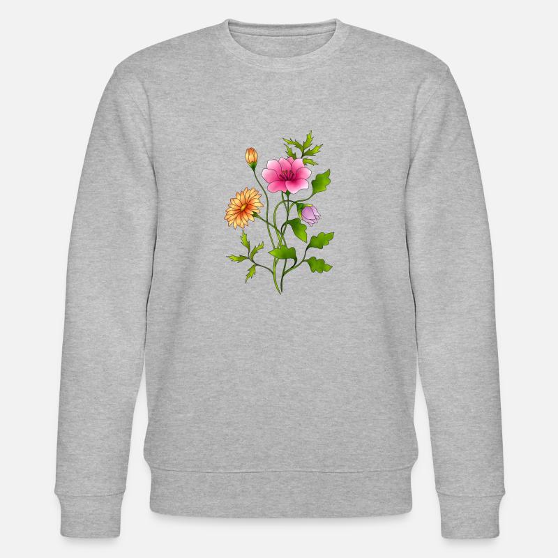 fleurs - Sweat bio CHANGER Stanley/Stella Unisexe - gris chiné