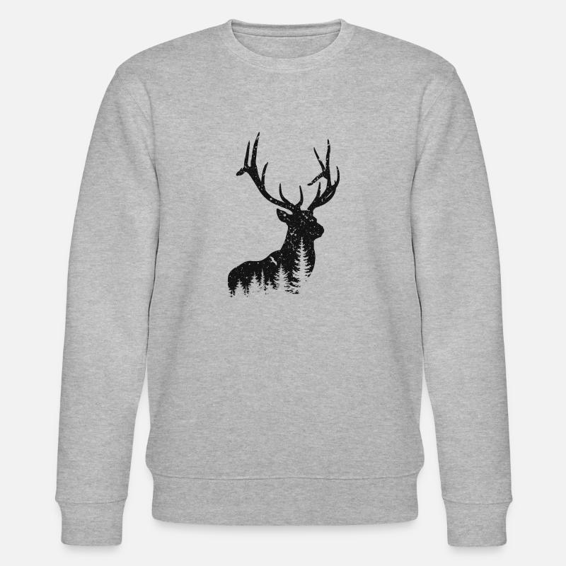 Hirsch - Stanley/Stella Unisex Bio-Sweatshirt CHANGER  - Grau meliert
