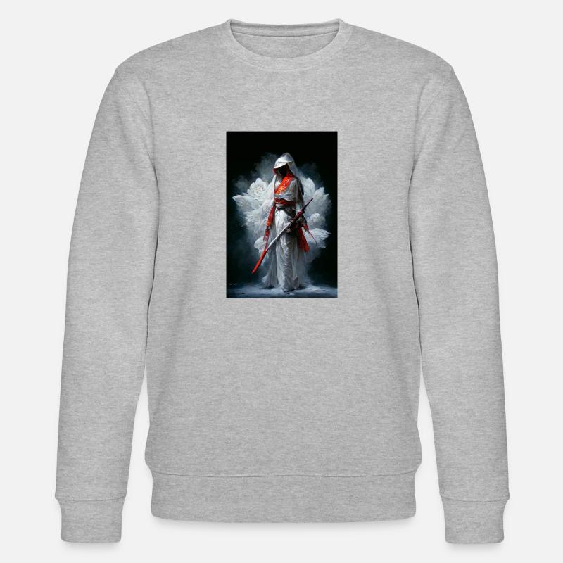 Samurai Blanc - Sweat bio CHANGER Stanley/Stella Unisexe - gris chiné