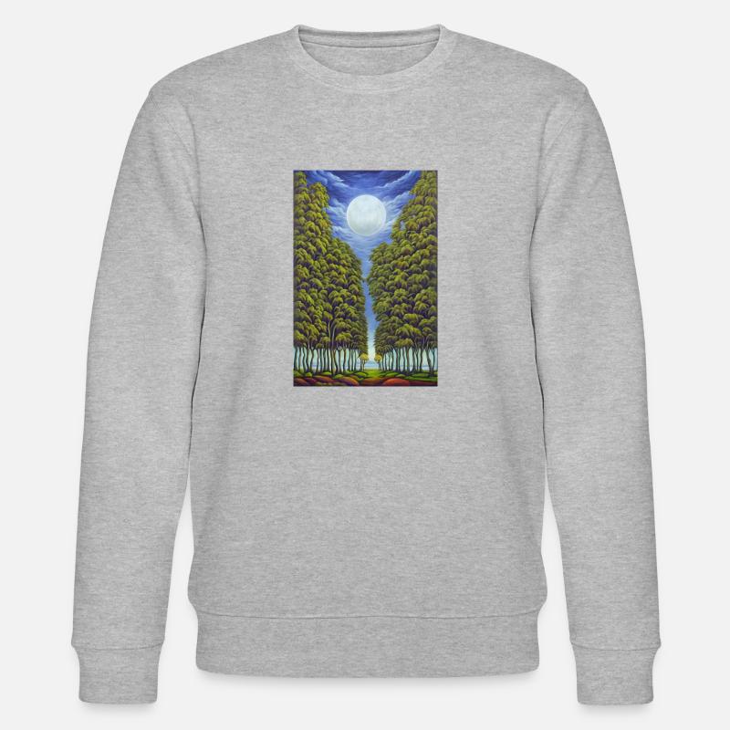 Avenue avec lune - Sweat bio CHANGER Stanley/Stella Unisexe - gris chiné