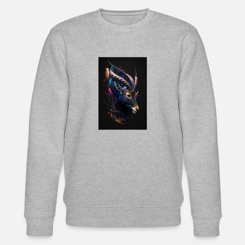 Capricorne néon - Sweat bio CHANGER Stanley/Stella Unisexe - gris chiné